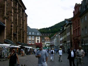 Die Fussgängerzone in Heidelberg